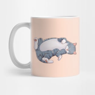 Sleepy Kitty (Grey) Mug